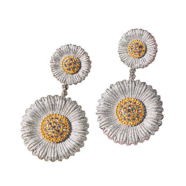 Little Daisy Earrings Female Italian Craftsmanship Retro Palace Style - Super Amazing Store