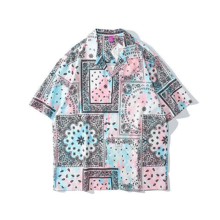 Retro Hawaiian Shirts Men And Women Couples Street Short-sleeved Shirts - Super Amazing Store