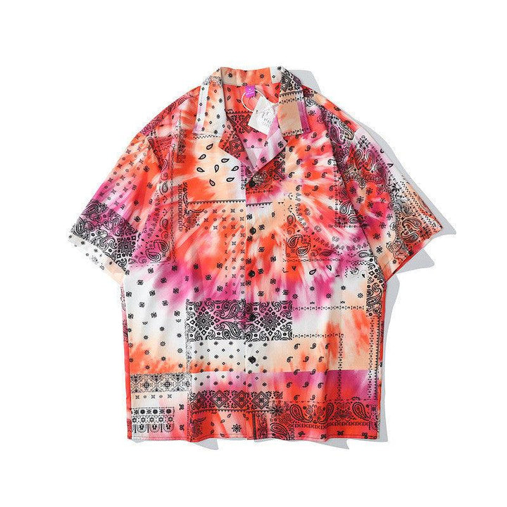 Retro Hawaiian Shirts Men And Women Couples Street Short-sleeved Shirts - Super Amazing Store