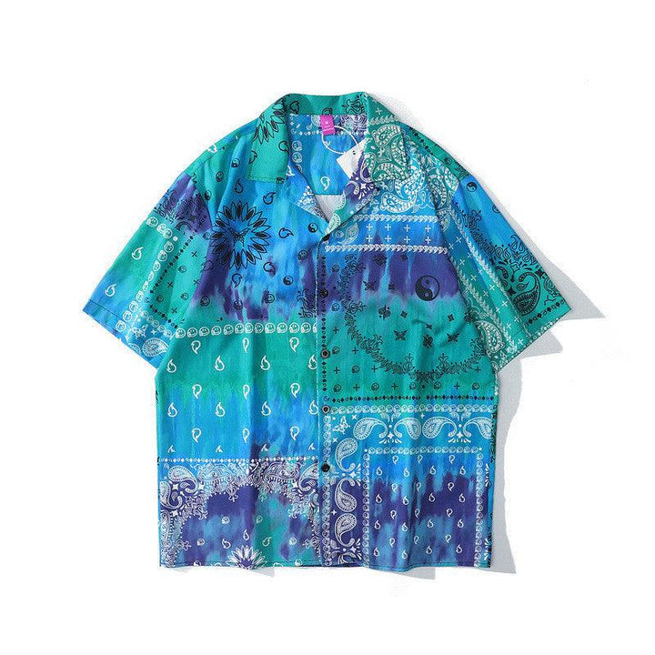 Retro Hawaiian Shirts Men And Women Couples Street Short-sleeved Shirts - Super Amazing Store