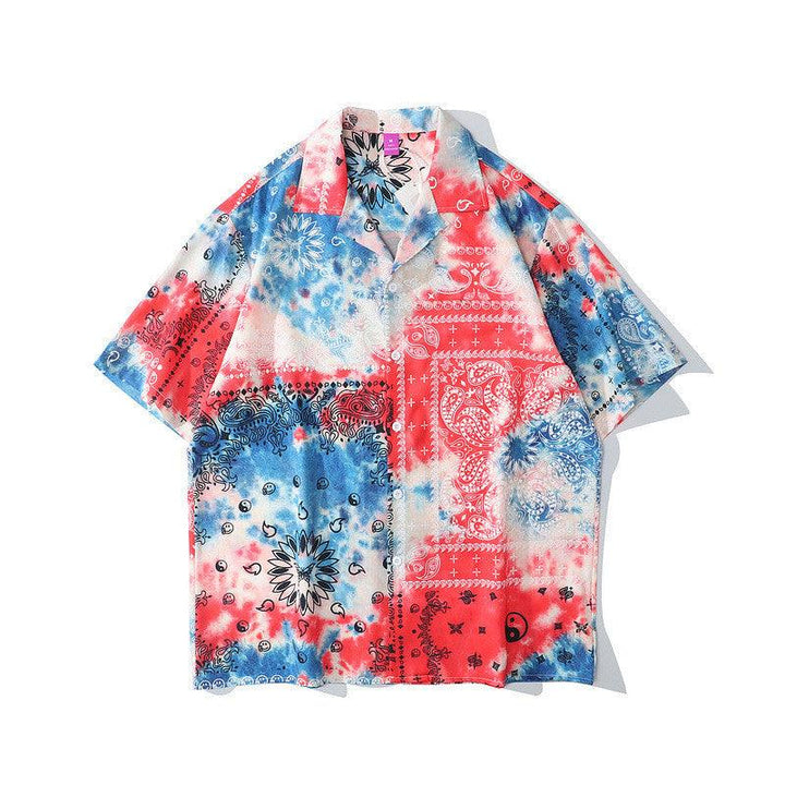 Retro Hawaiian Shirts Men And Women Couples Street Short-sleeved Shirts - Super Amazing Store