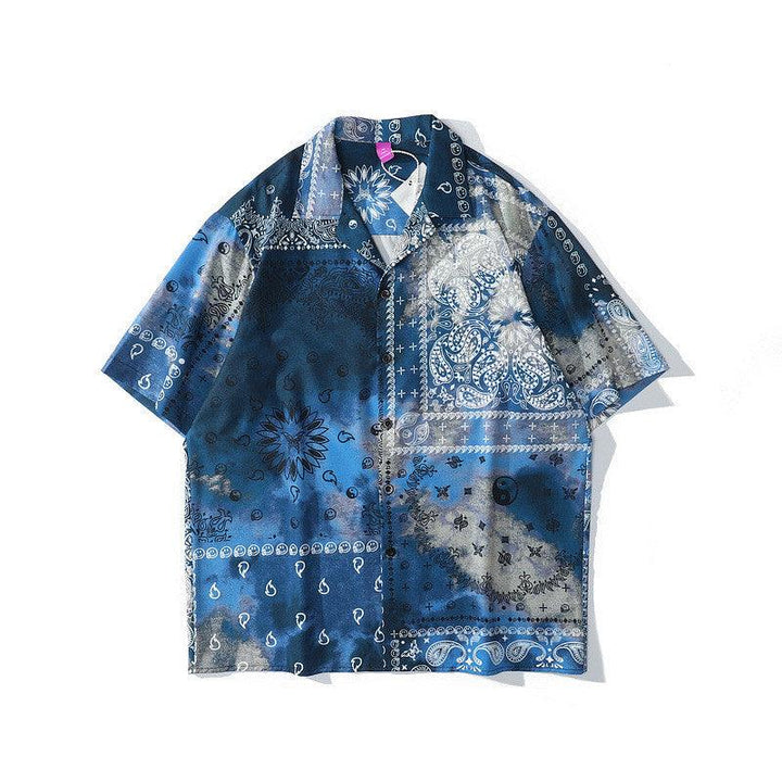 Retro Hawaiian Shirts Men And Women Couples Street Short-sleeved Shirts - Super Amazing Store