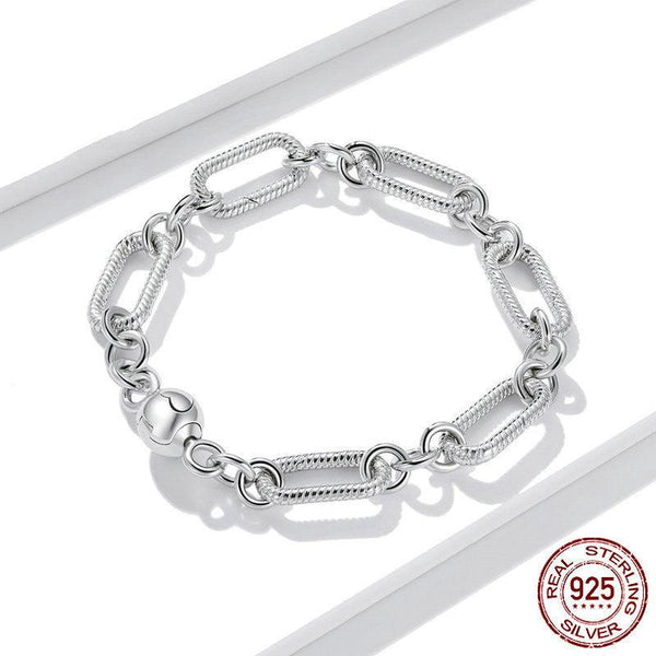 Paper Clip Love Sterling Silver S925 Bracelet Women - Super Amazing Store