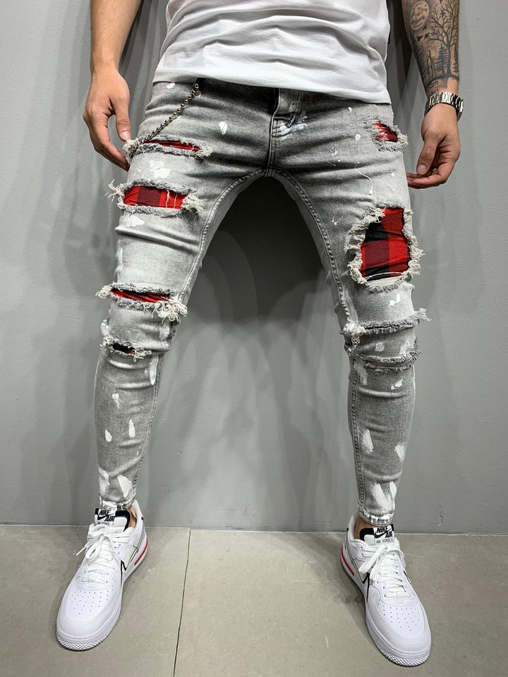 Men's paint jeans-Super Amazing Store