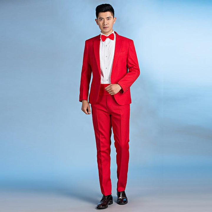 Suit Men Suit Groom Wedding Best Man Dress Slim Fit - Super Amazing Store