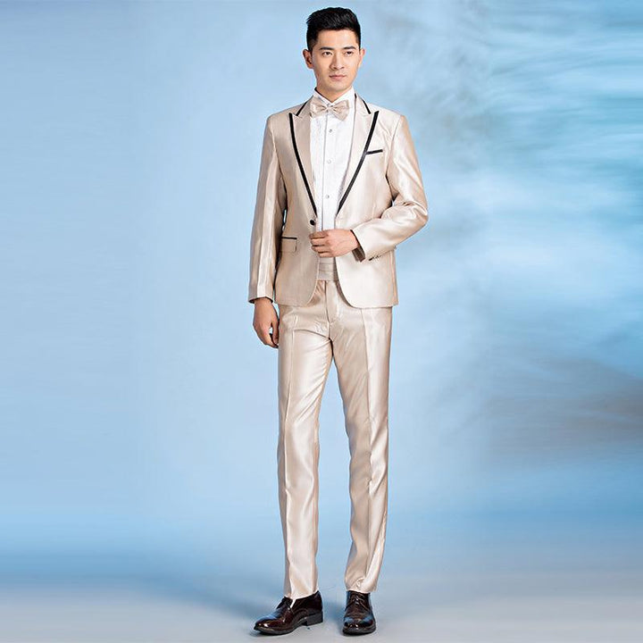 Suit Men Suit Groom Wedding Best Man Dress Slim Fit - Super Amazing Store