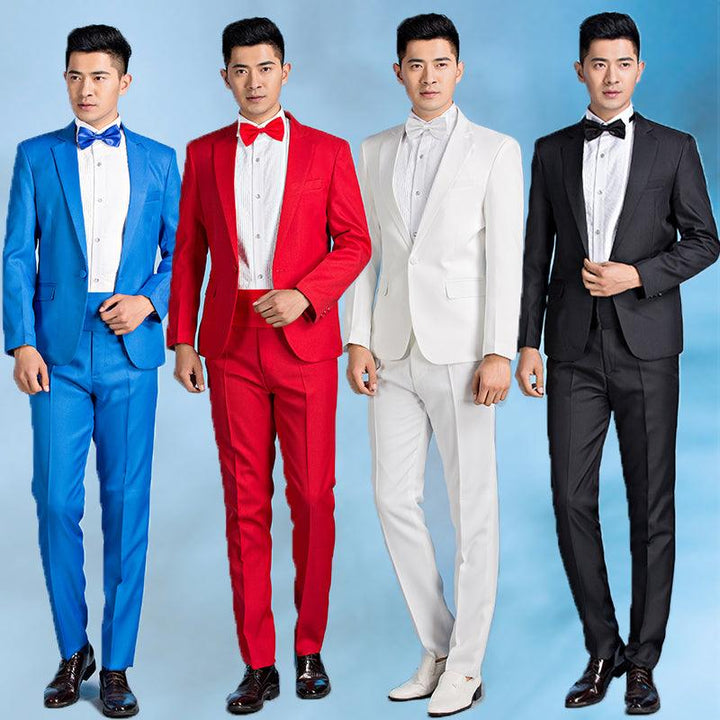 Suit Men Suit Groom Wedding Best Man Dress Slim Fit - Super Amazing Store