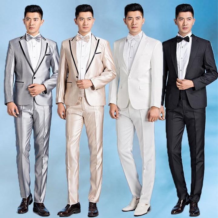 Suit Men Suit Groom Wedding Best Man Dress Slim Fit - Super Amazing Store