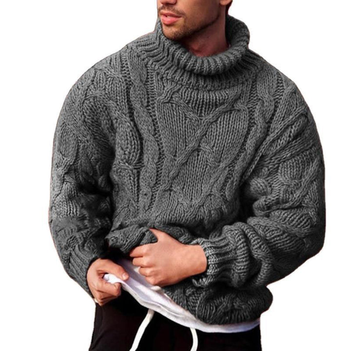 Twisted turtleneck men's sweater men's sweater - Super Amazing Store