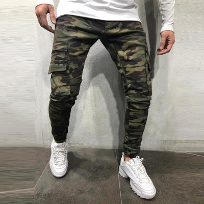 Men's Multi Pocket Stretch Jeans Camouflage Cargo Jeans-Super Amazing Store