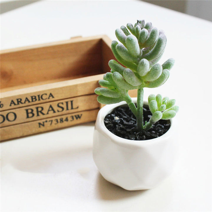 Artificial Succulent Bonsai Creative Ornaments for Home Table Garden Decoration Artificial Plants with Pot-Super Amazing Store