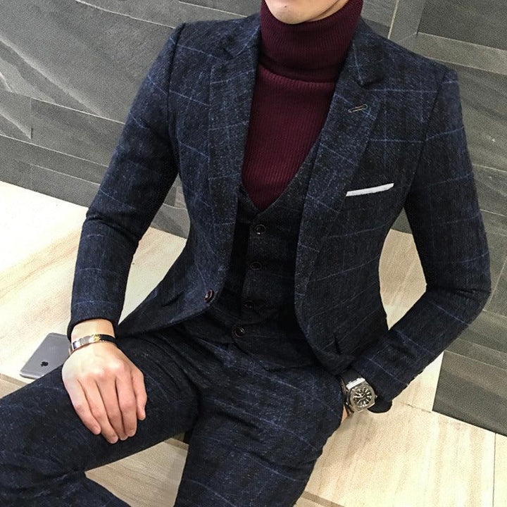 Thick Slim Fit Plaid Suits - Super Amazing Store