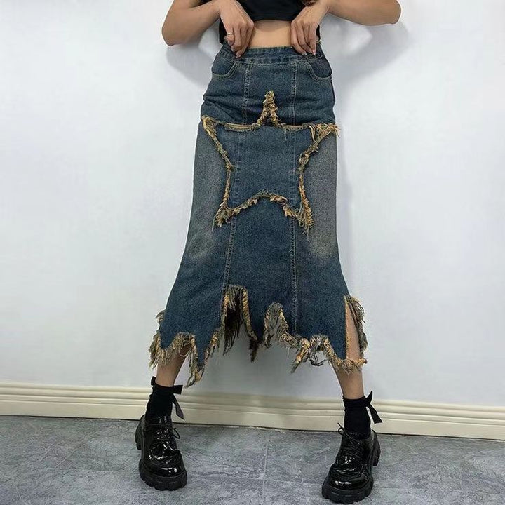 Women's American-style Retro High Waist Irregular Skirt - Super Amazing Store