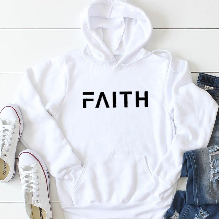 Faith Letter Print Women Hoodie Q2