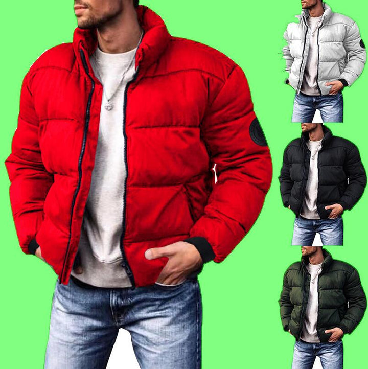 Coat Stand-up Collar Downcotton-padded Jacket Thickened Men's Cotton Jacket-Super Amazing Store