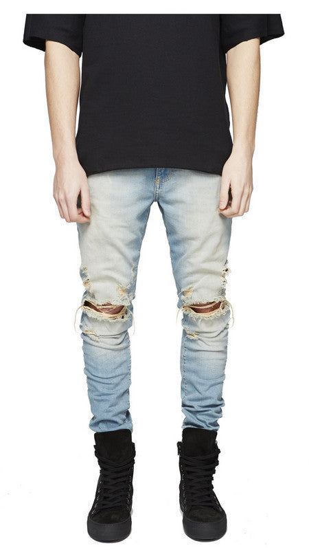 Men's ripped jeans-Super Amazing Store