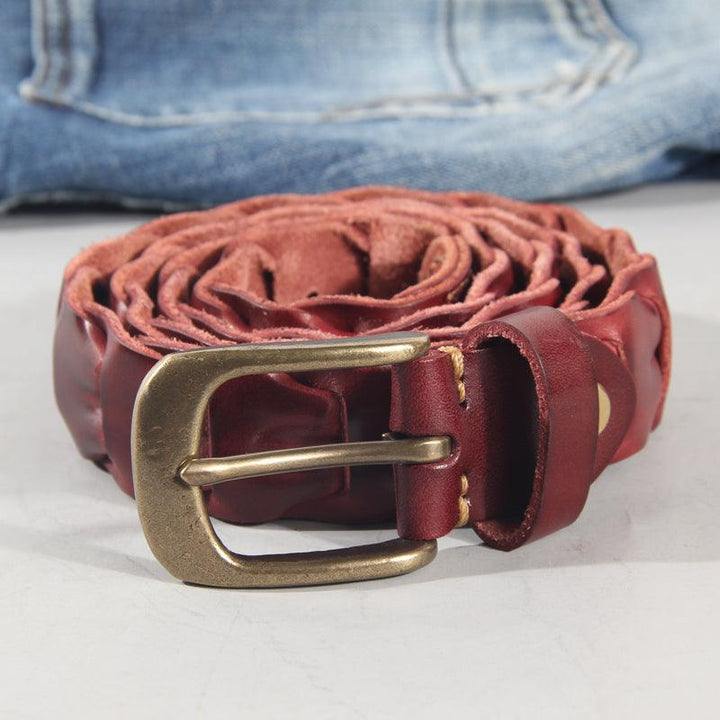 Leather Personality First Layer Cowhide Men's Belt - Super Amazing Store