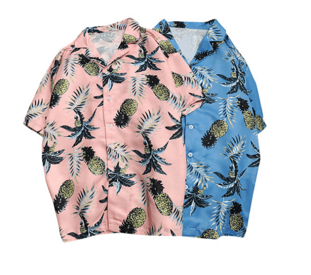 Hawaii Style Full Printing Turn-down Collar Men's Shirt Short Sleeve 2021 Summer Casual Shirts Men - Super Amazing Store