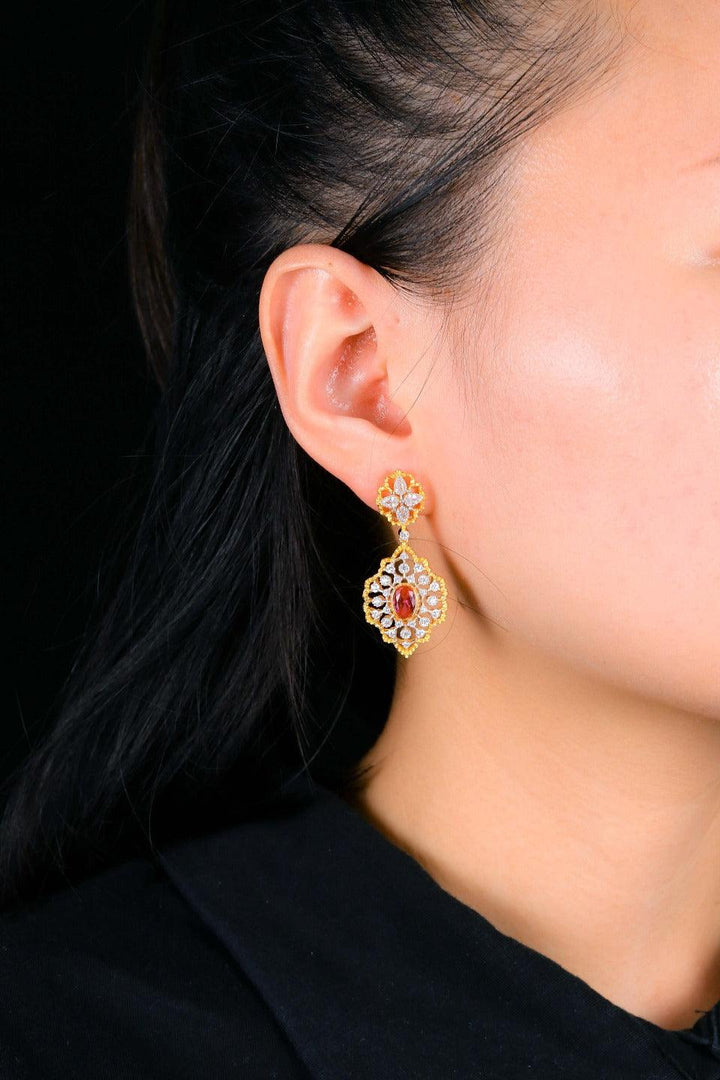 Luxury Custom 925 Silver Lace Earrings - Super Amazing Store