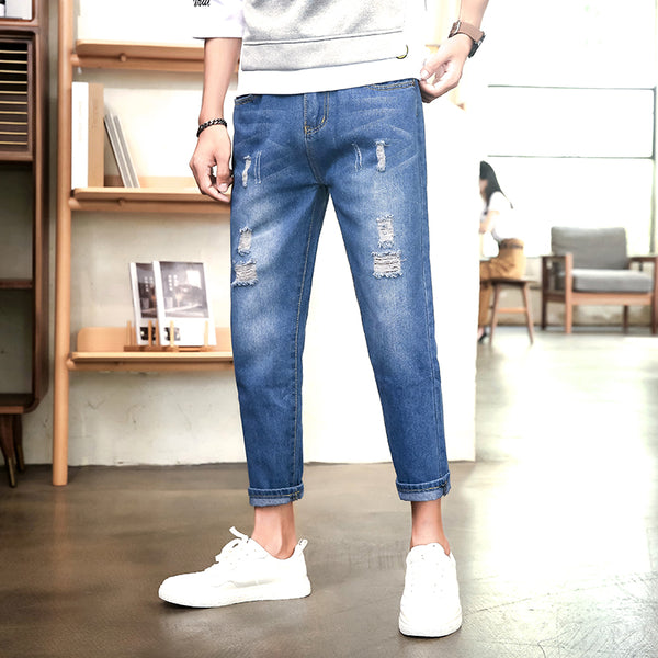 Men's ripped jeans-Super Amazing Store