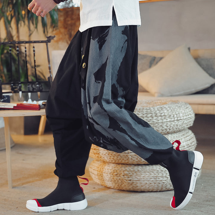 Chinese style nine-point pants-Super Amazing Store