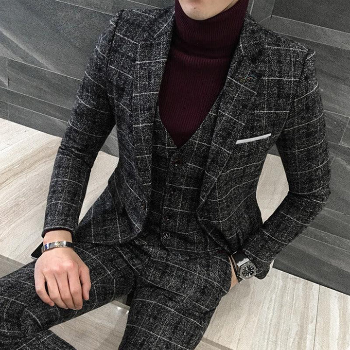 Thick Slim Fit Plaid Suits - Super Amazing Store