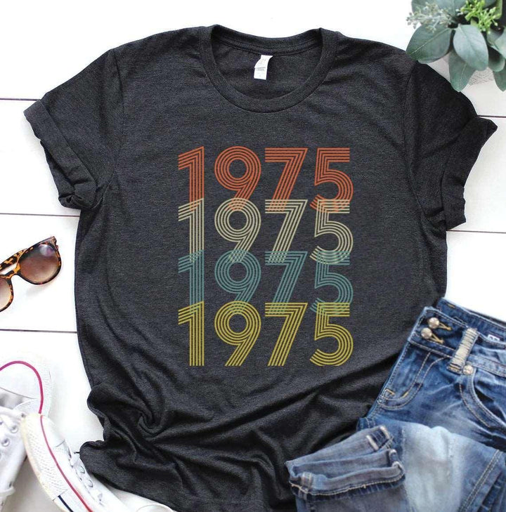 1975 Color Printed Digital T-shirt Top - Super Amazing Store