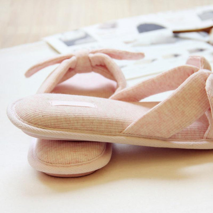 Summer day air cotton bow slippers antiskid bathroom slippers lovely slippers home slippers - Super Amazing Store