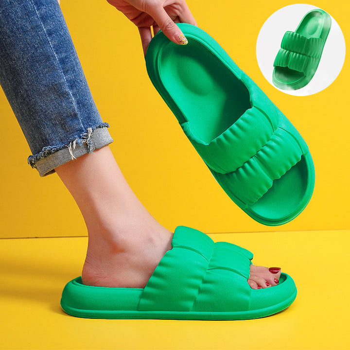 Women Home Shoes Bathroom Slippers Soft Sole Slides Summer Beach Shoes Q2