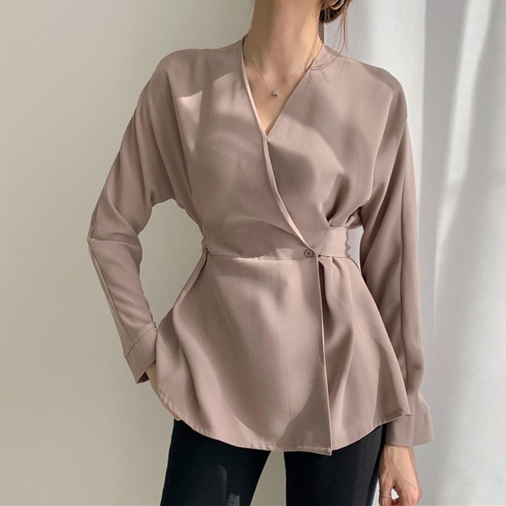 Fashion Casual Women Belted Top - Super Amazing Store