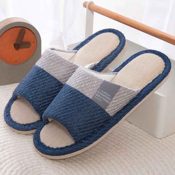 Linen Slippers House Shoes Women Bedroom Slippers - Super Amazing Store