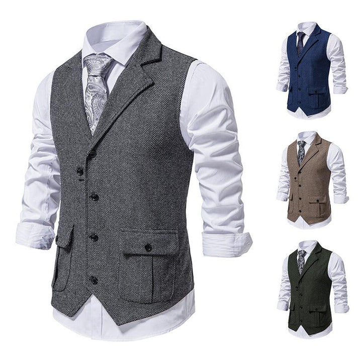 European Single Breasted Retro Vest Men - Super Amazing Store