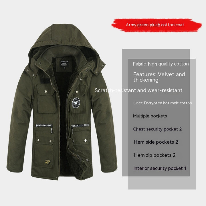 Men's Fashion Velvet Padded Thickened Cold-proof Coat-Super Amazing Store