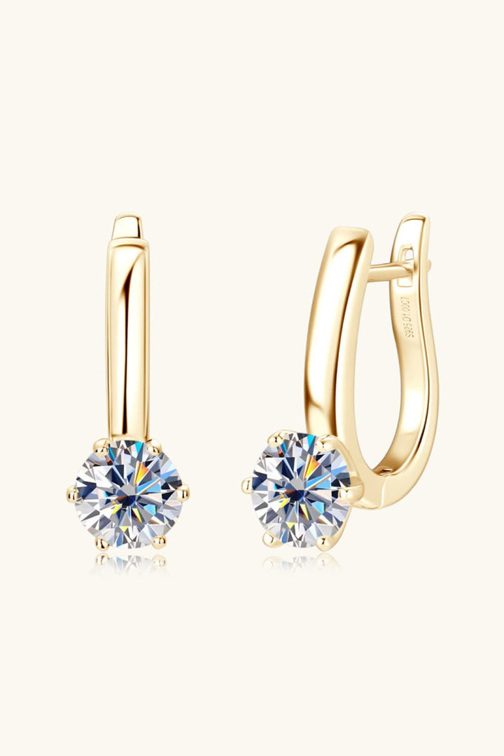 2 Carat Moissanite 925 Sterling Silver Earrings Trendsi