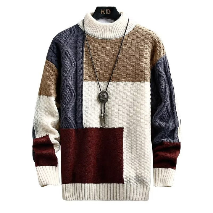 Men's Autumn And Winter Thickened Stitching Korean Style Trendy Sweater Super Amazing Store