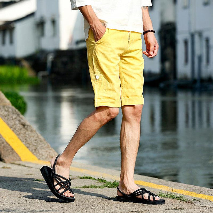 New linen shorts men - Super Amazing Store