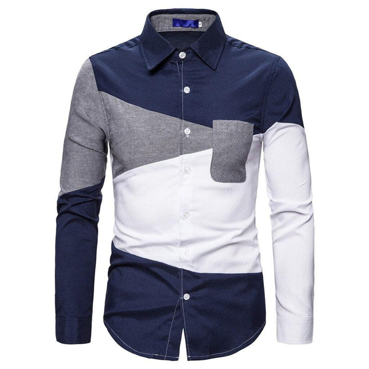 Men's color block shirt - Super Amazing Store