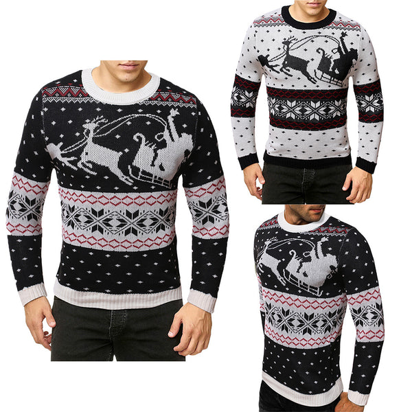 Reindeer sweater men's sweater bottoming shirt - Super Amazing Store