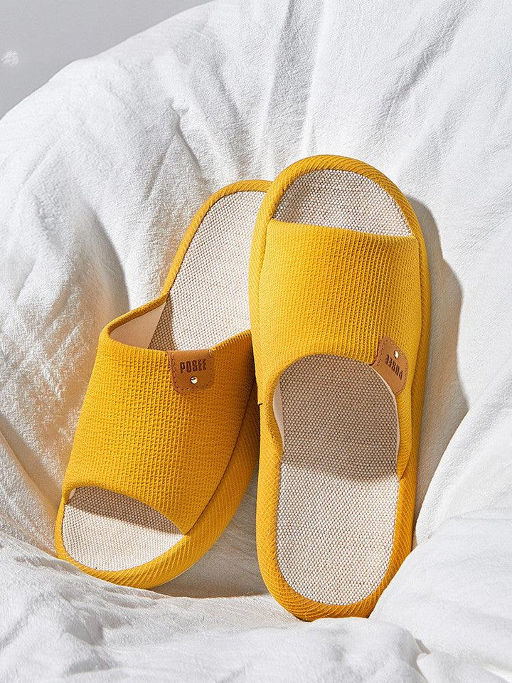 Mute Couple Linen Slippers With Soft Sole - Super Amazing Store