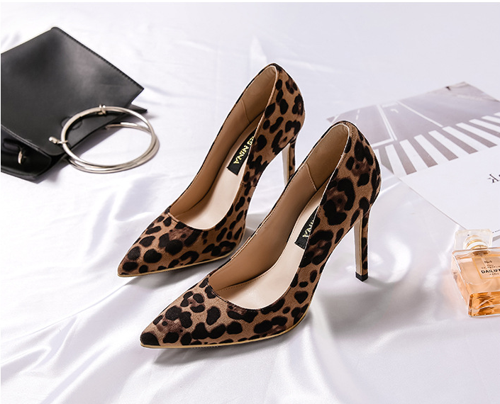 Pointed Leopard Design Heels - Super Amazing Store