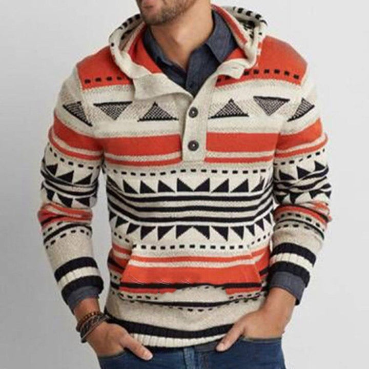 Hooded Sweater Men's Slim Jacquard Sweater Coat - Super Amazing Store