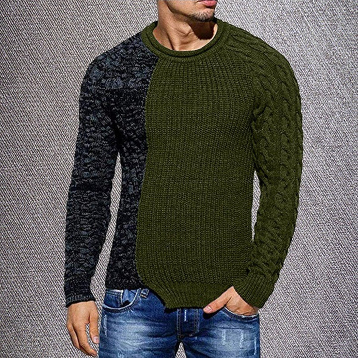 Round neck sweater slim stitching sweater - Super Amazing Store