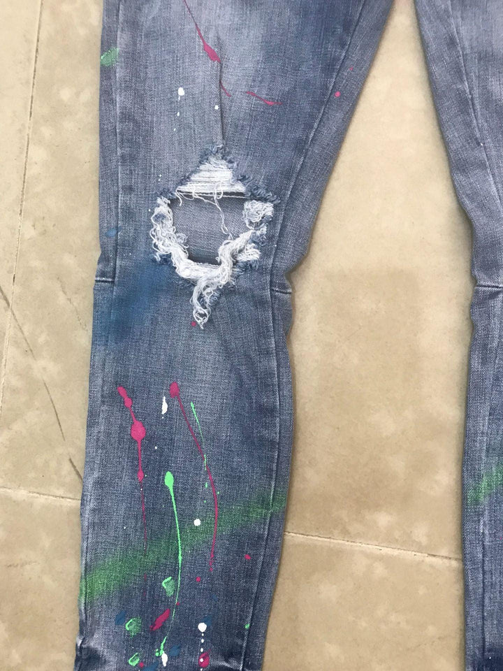 Splash ink gradient jeans - Super Amazing Store