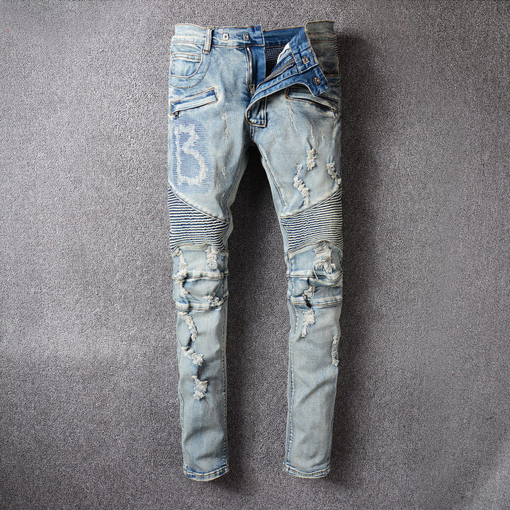 Ripped Biker Jeans-Super Amazing Store