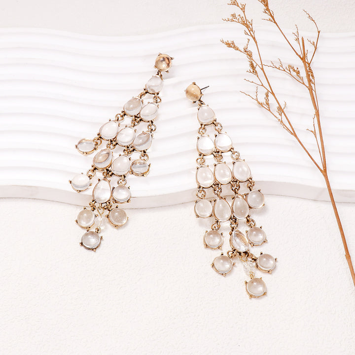 Alloy & Rhinestone Teardrop Earrings Trendsi