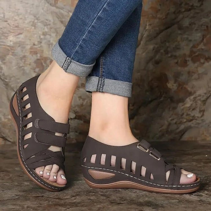 Solid color hollow women sandals - Super Amazing Store