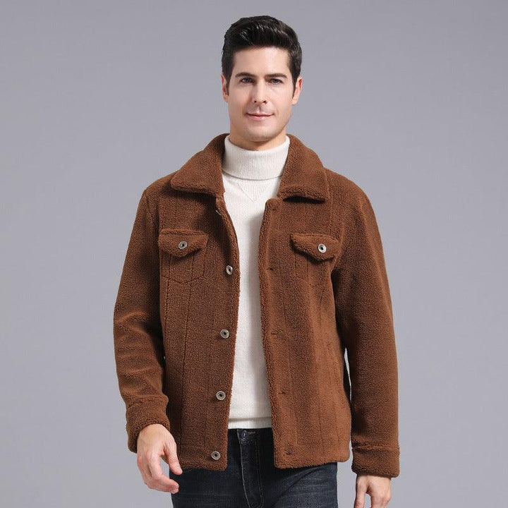 Grain Fleece Men Jacket Autumn And Winter New Style - Super Amazing Store