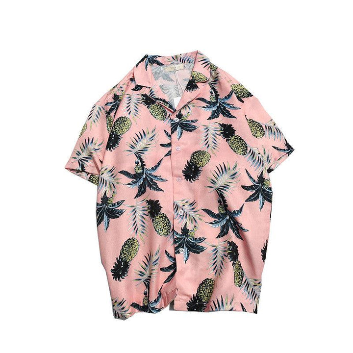 Hawaii Style Full Printing Turn-down Collar Men's Shirt Short Sleeve 2021 Summer Casual Shirts Men - Super Amazing Store