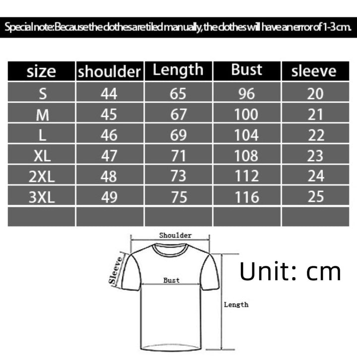 Men's 3D Digital Printing Casual Round Neck Short Sleeves - Super Amazing Store