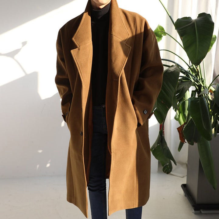 Men's Loose Thickened Warm Long Coat Q2